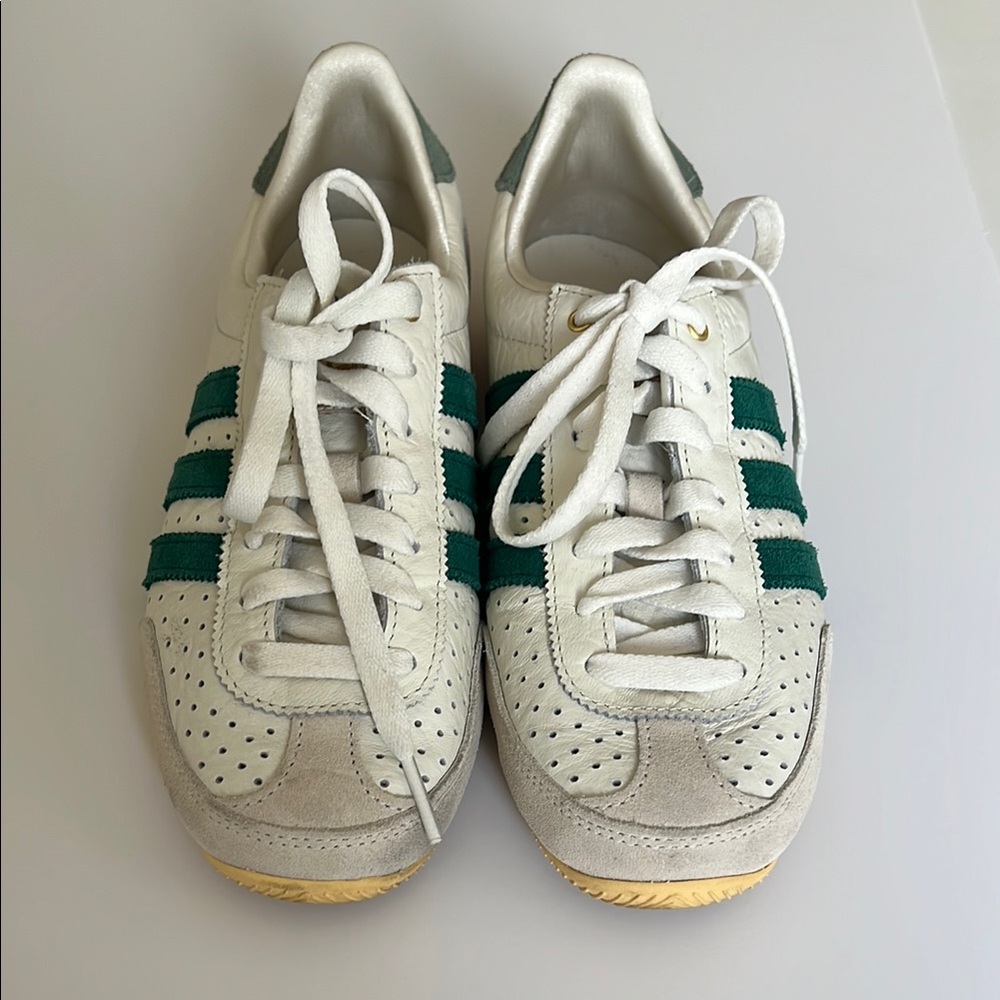 Adidas Japan White Sneakers with Green Accents